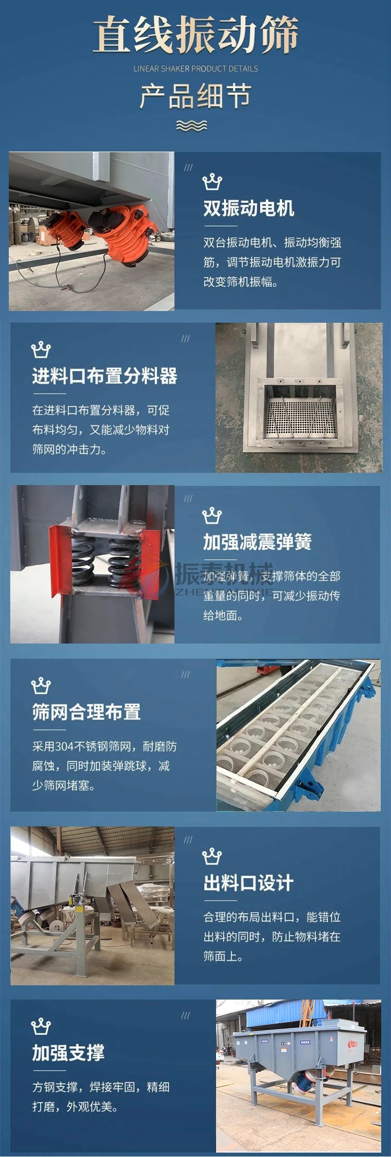 磷酸一銨直線(xiàn)振動(dòng)篩細(xì)節(jié)